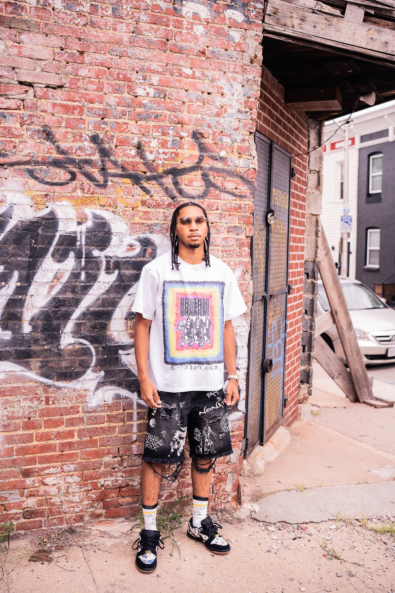 Nonahmi “Three of Me” shirt with socks