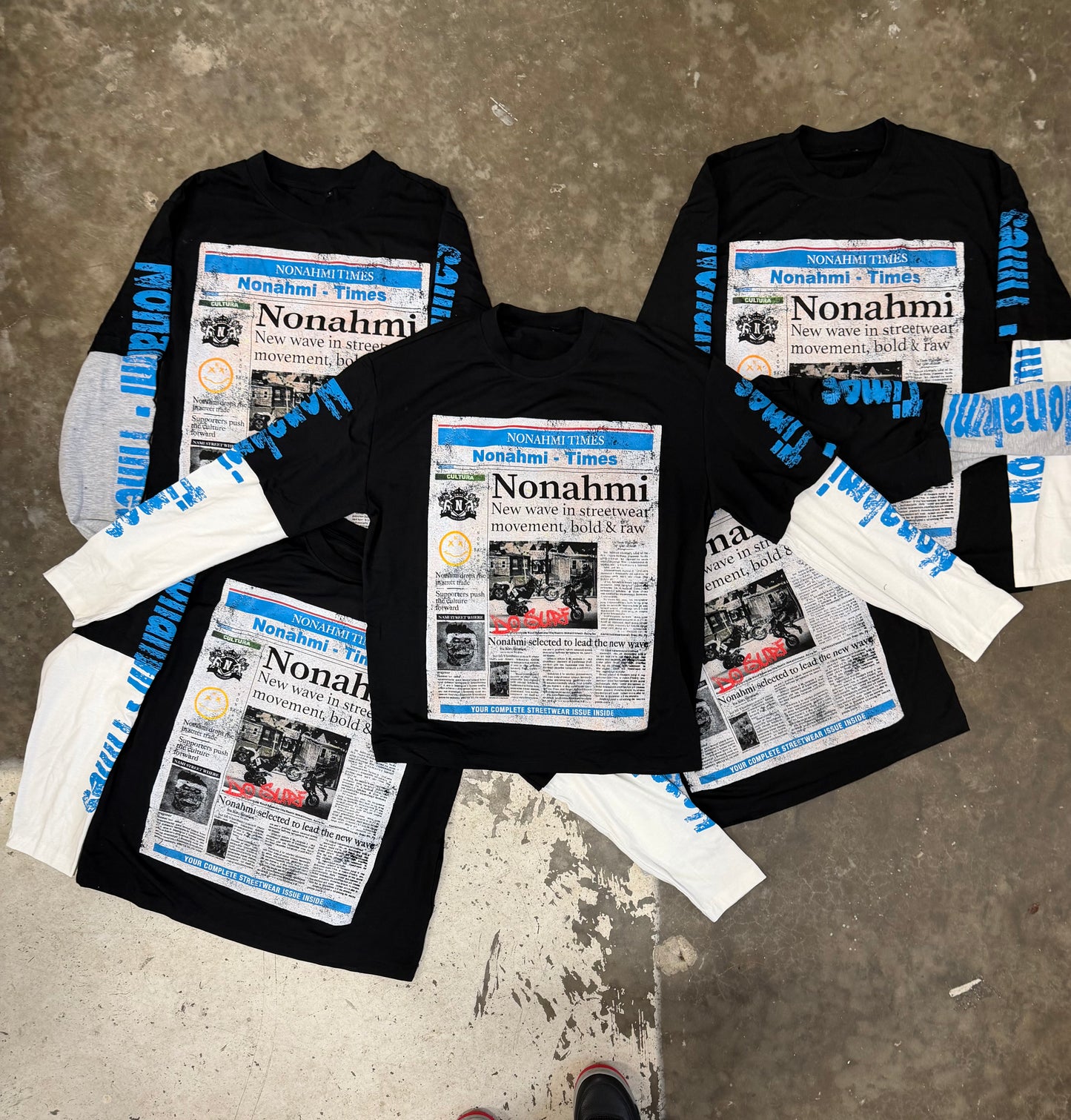 Nonahmi “Nonahmi-Times Newspaper” long sleeve tee