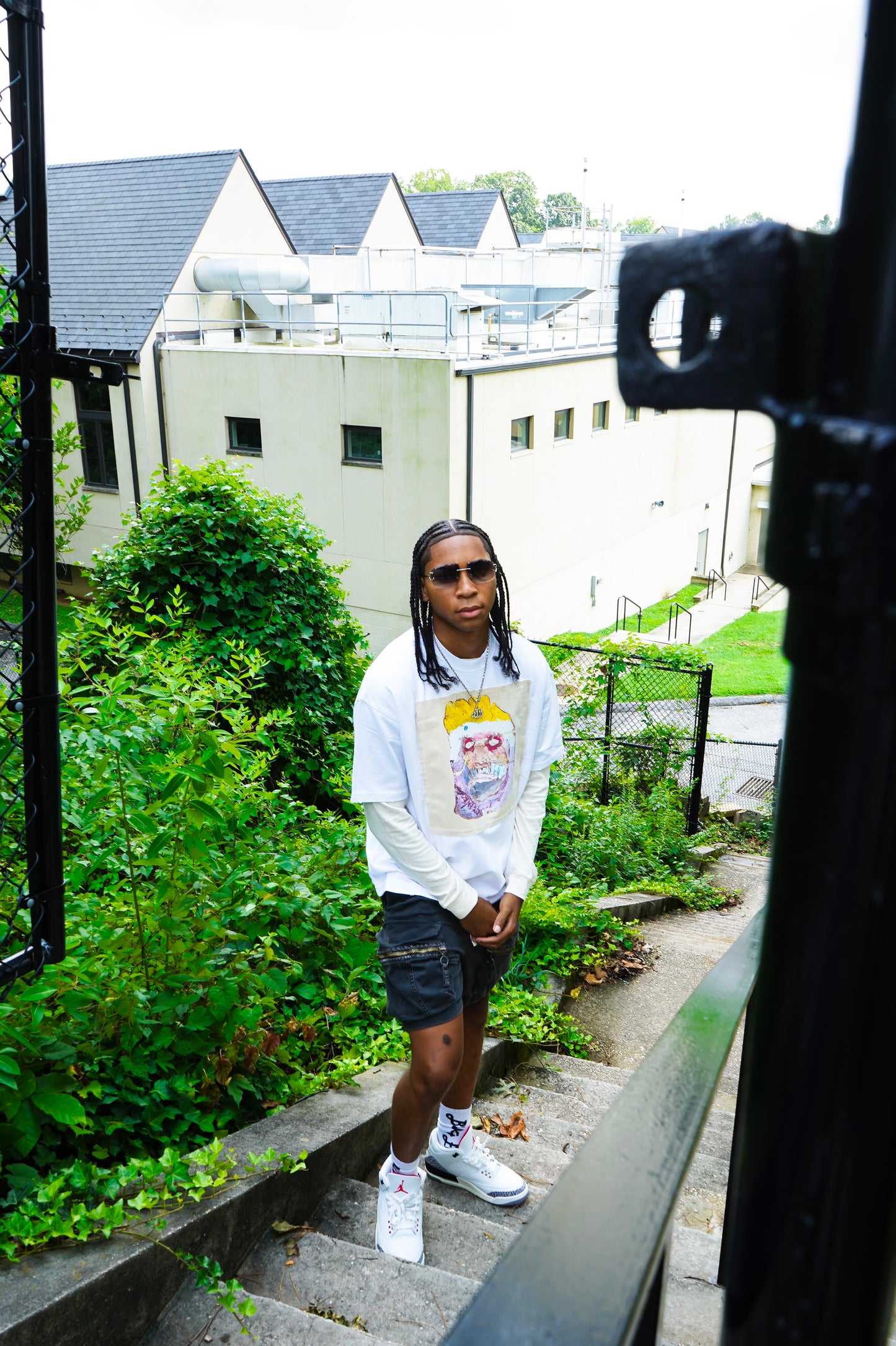 White "Face Mask" Tee