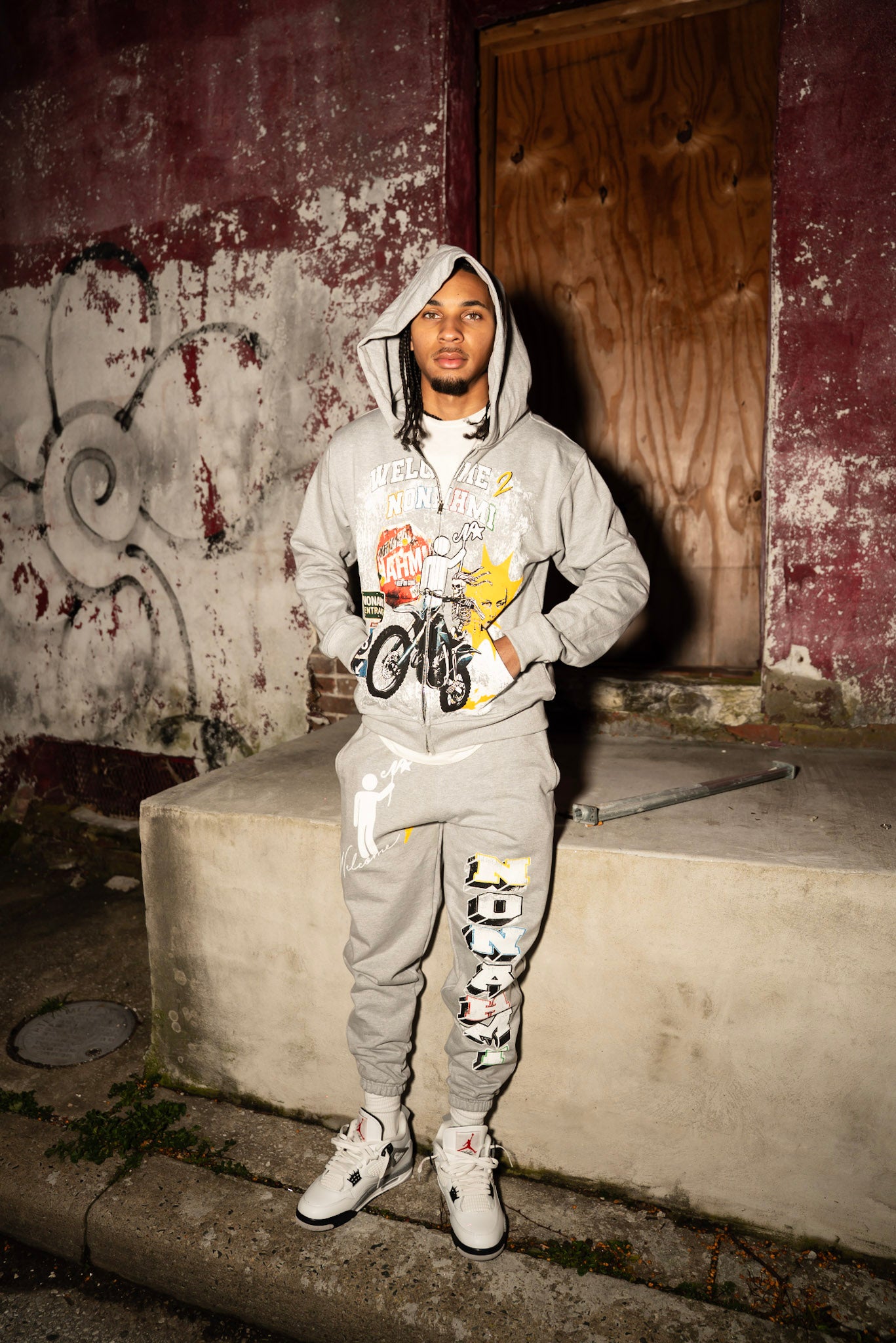 Nonahmi “Welcome 2 Nonahmi” 2.0 hoodie in grey