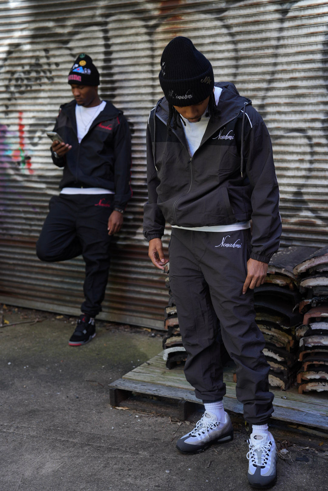 Essential hooded tracksuit in grey