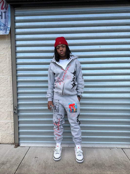 Nonahmi “Eye For An Eye” hoodie in grey