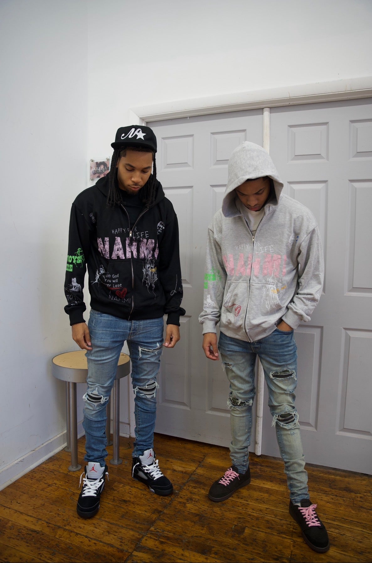 Nonahmi Chalk hoodie in Grey