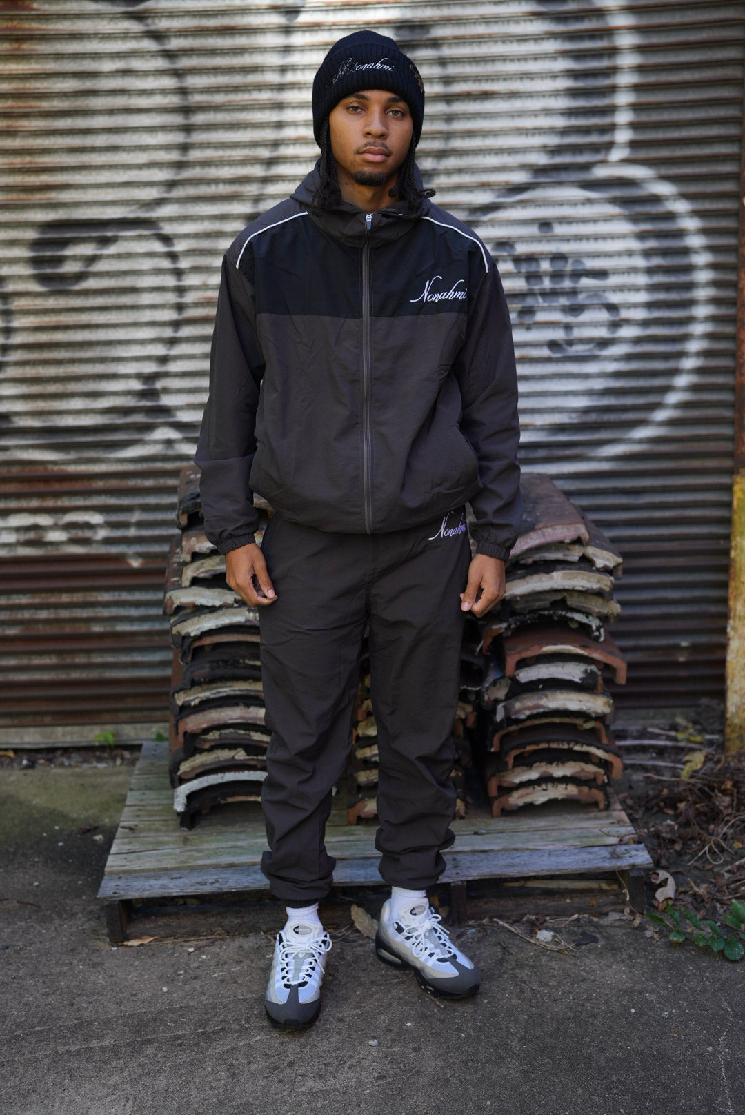 Essential hooded tracksuit in grey