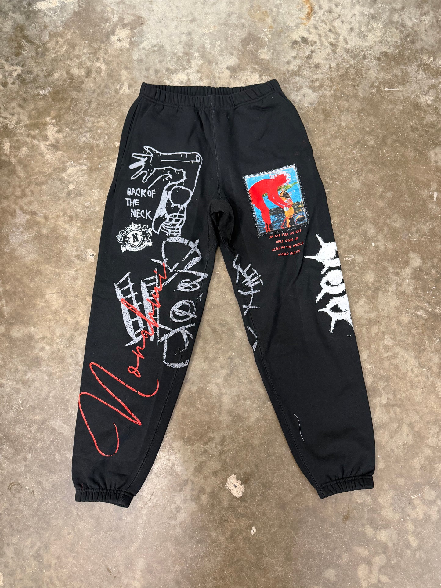 Nonahmi “Eye For An Eye” sweatpants in black