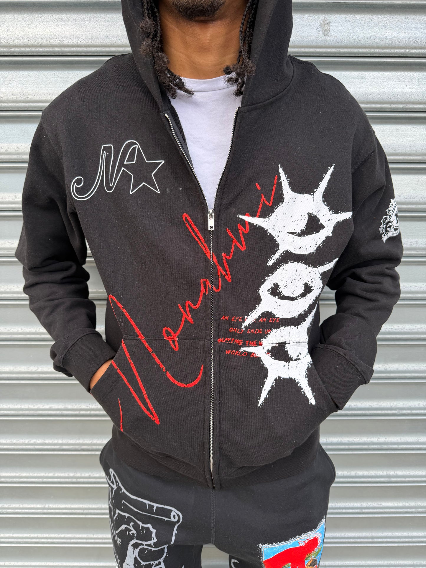 Nonahmi “ Eye For An Eye” hoodie in black