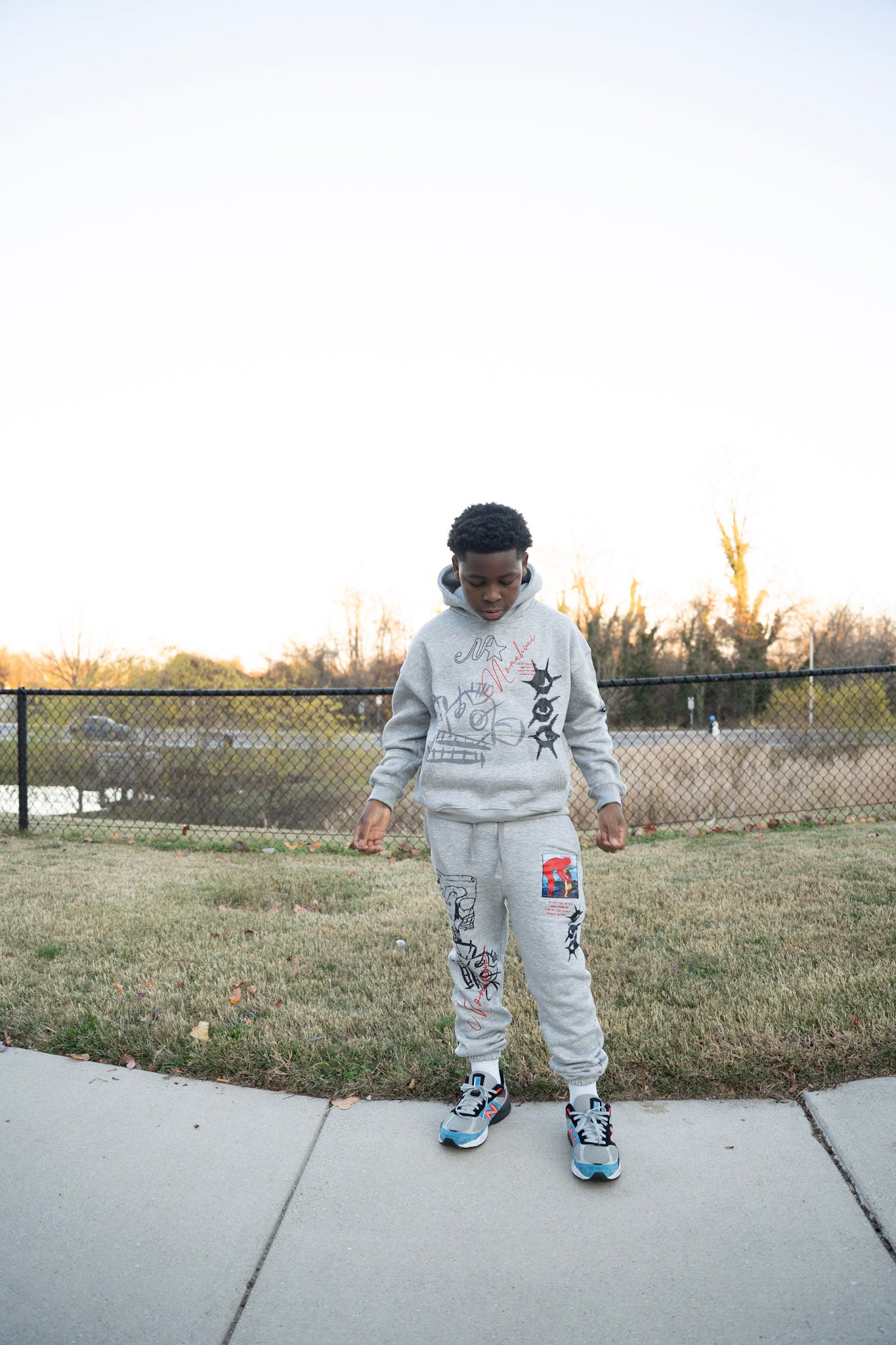 Nonahmi kids “eye for an eye” sweatsuit