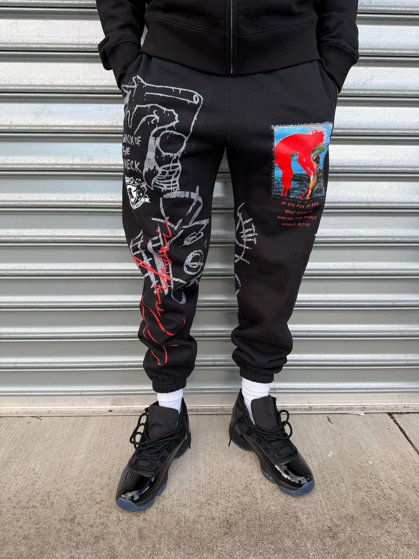Nonahmi “Eye For An Eye” sweatpants in black