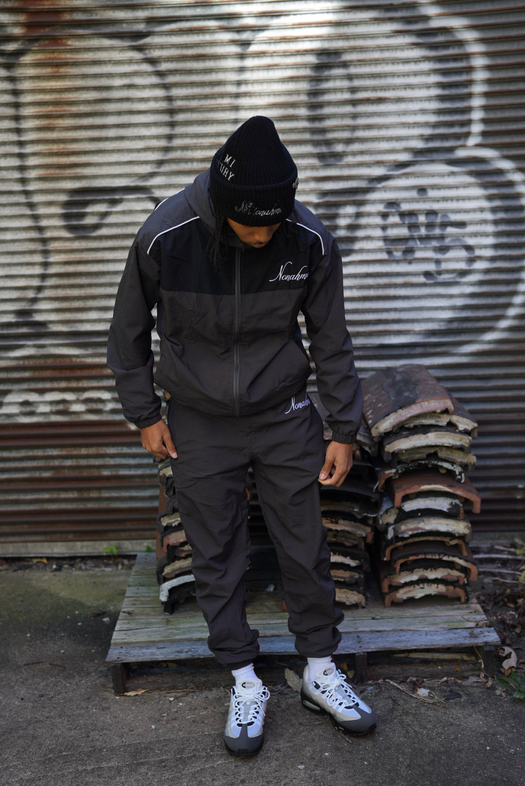 Essential hooded tracksuit in grey