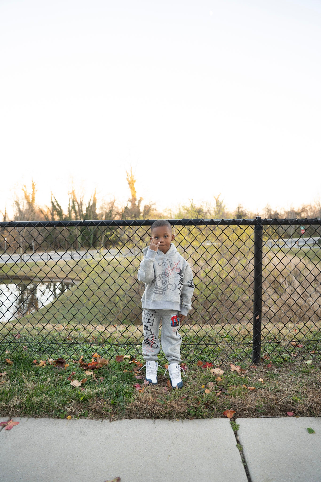 Nonahmi kids “eye for an eye” sweatsuit