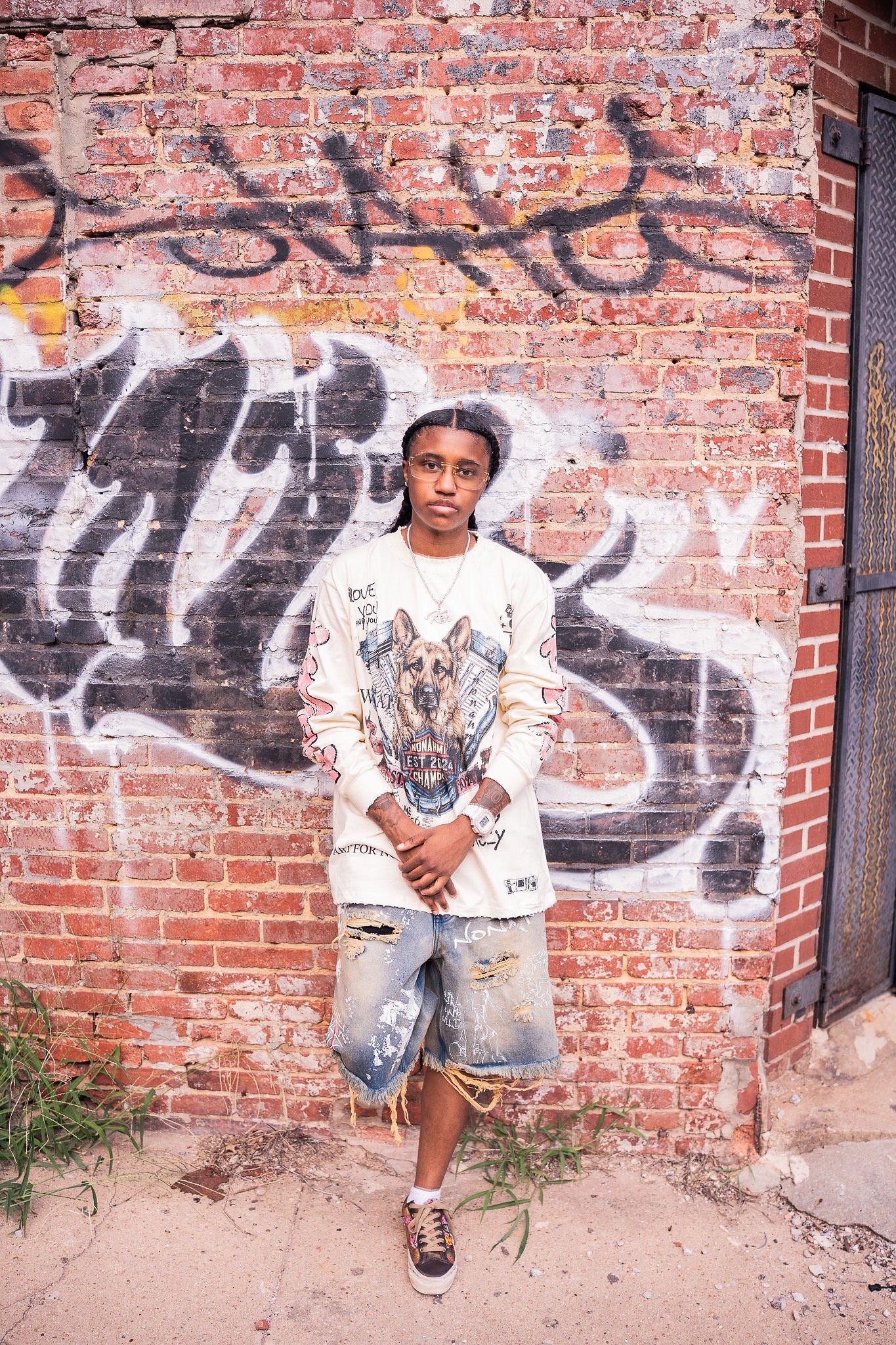 Nonahmi “Shepherds” longsleeve shirt with socks