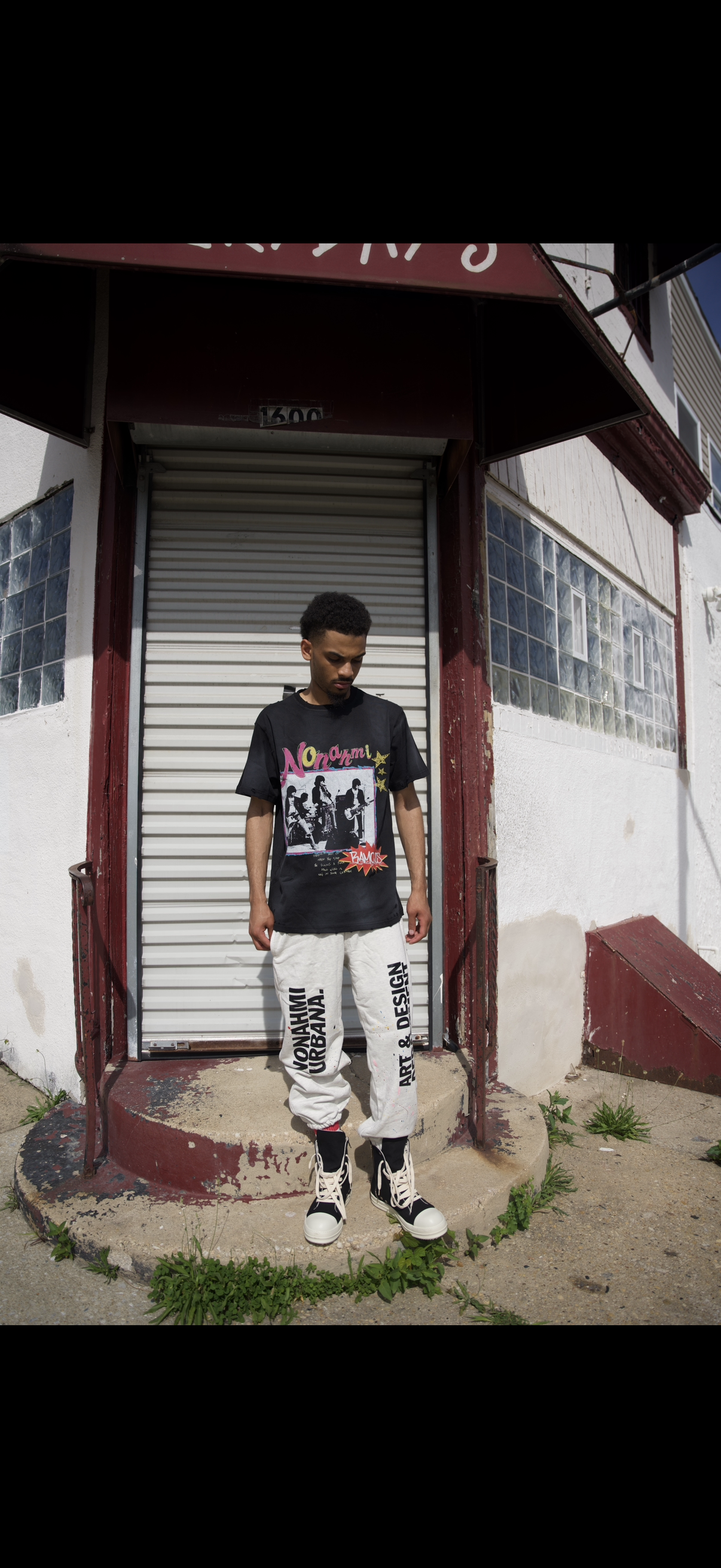 Nonahmi “Art & Design” sweatpants in oatmeal