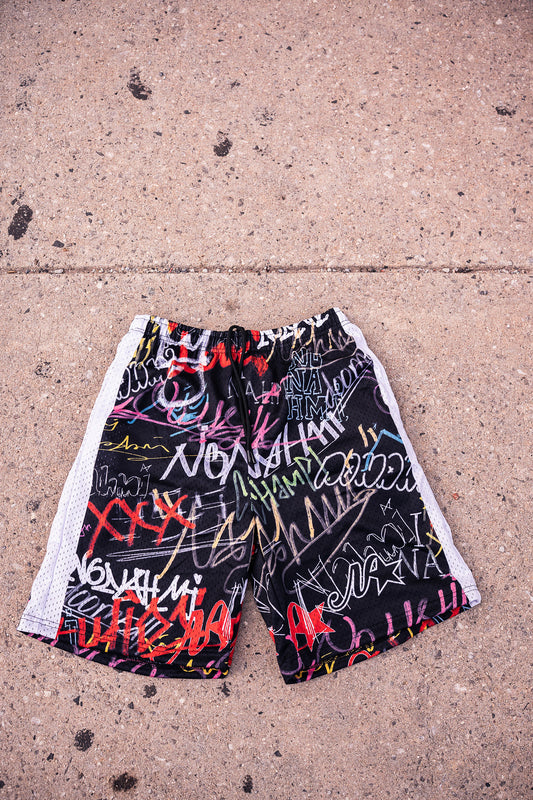 Nonahmi all over print mesh shorts