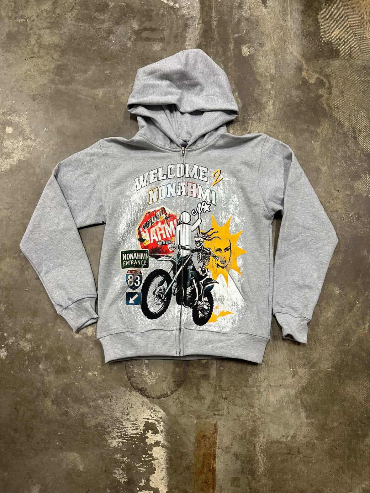 Nonahmi “Welcome 2 Nonahmi” 2.0 hoodie in grey