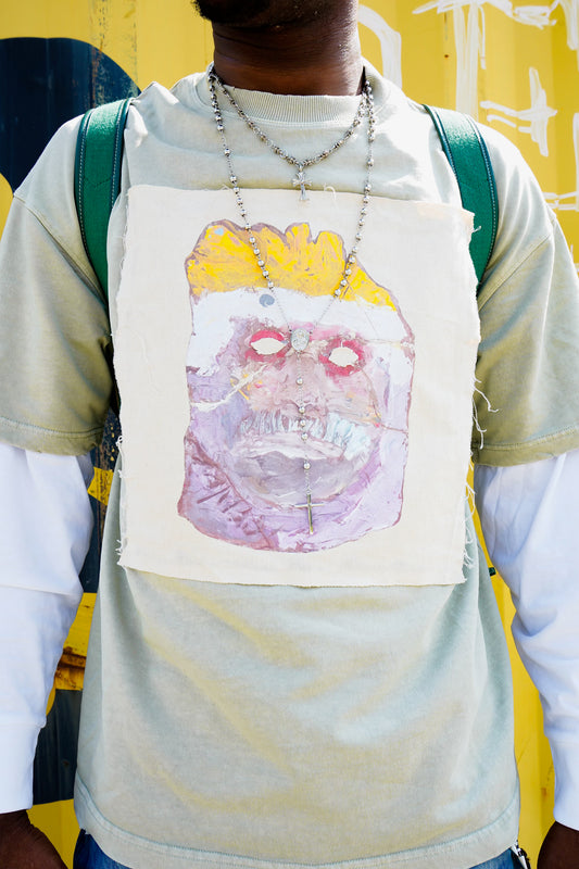 Khaki "Face Mask" Tee